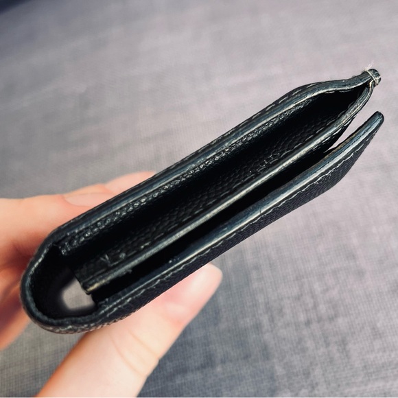 Cartier Caviar Skin Santos Card Case Leather Wallet - Picture 4 of 6